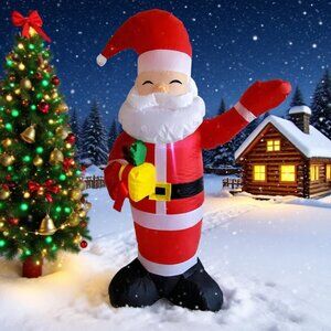 1.5M Inflatable Santa Claus with LED Lights for Christmas Yard Lawn Decor